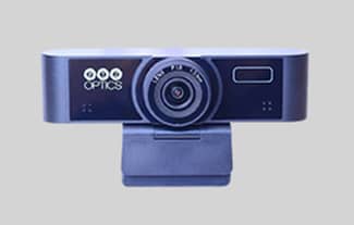 A black stationary web camera.