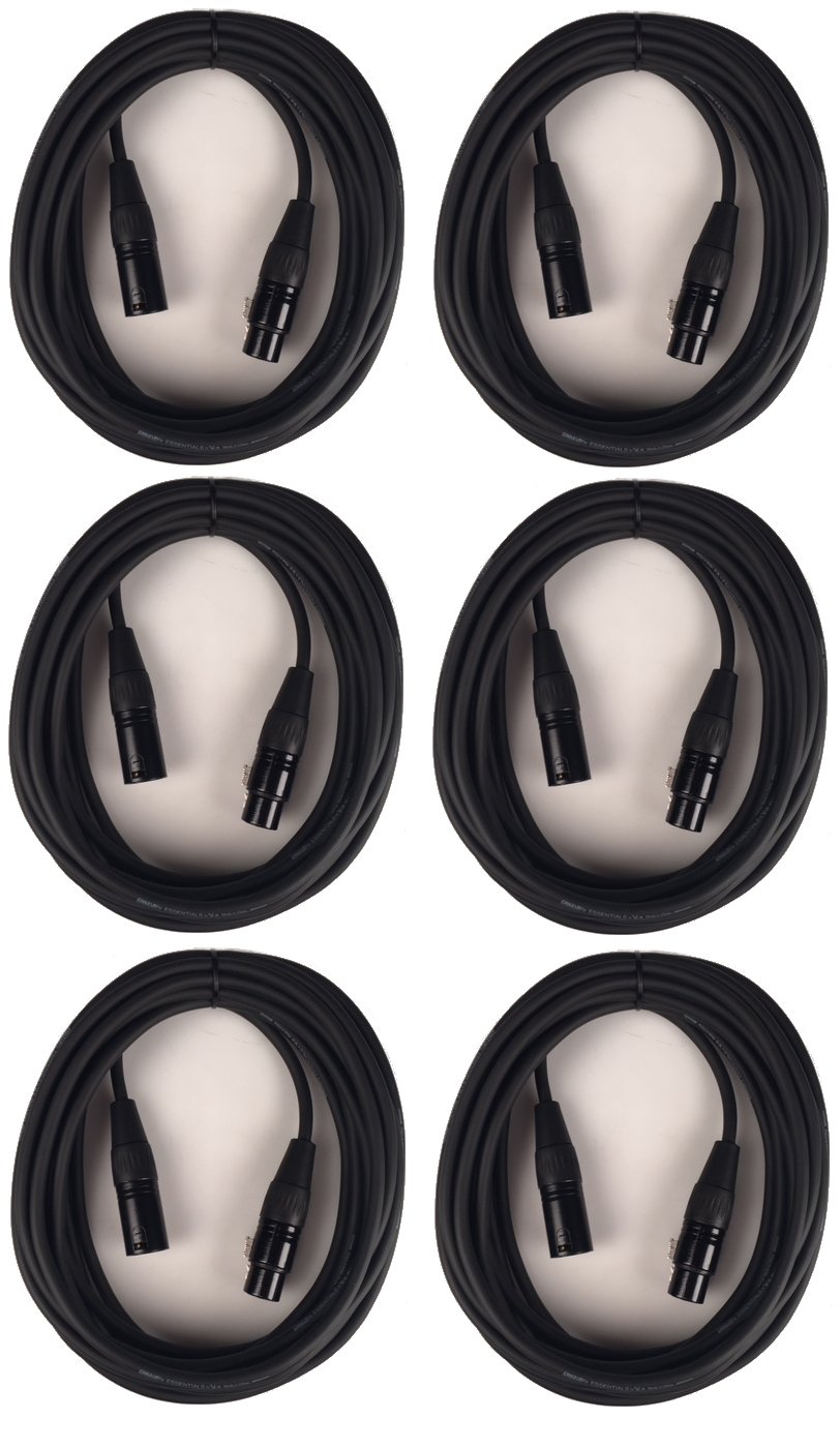 Cable Up MIC-20-SIX-K 6 Pack Mic Cable Exclusive Bundle