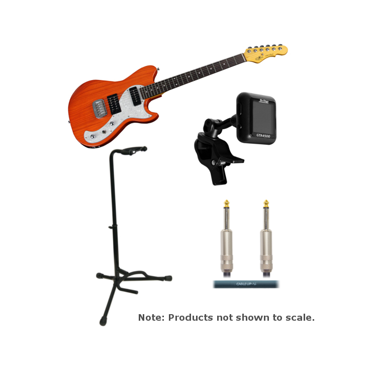 G&L Fallout Clear Orange PK1-K Exclusive Guitar Bundle