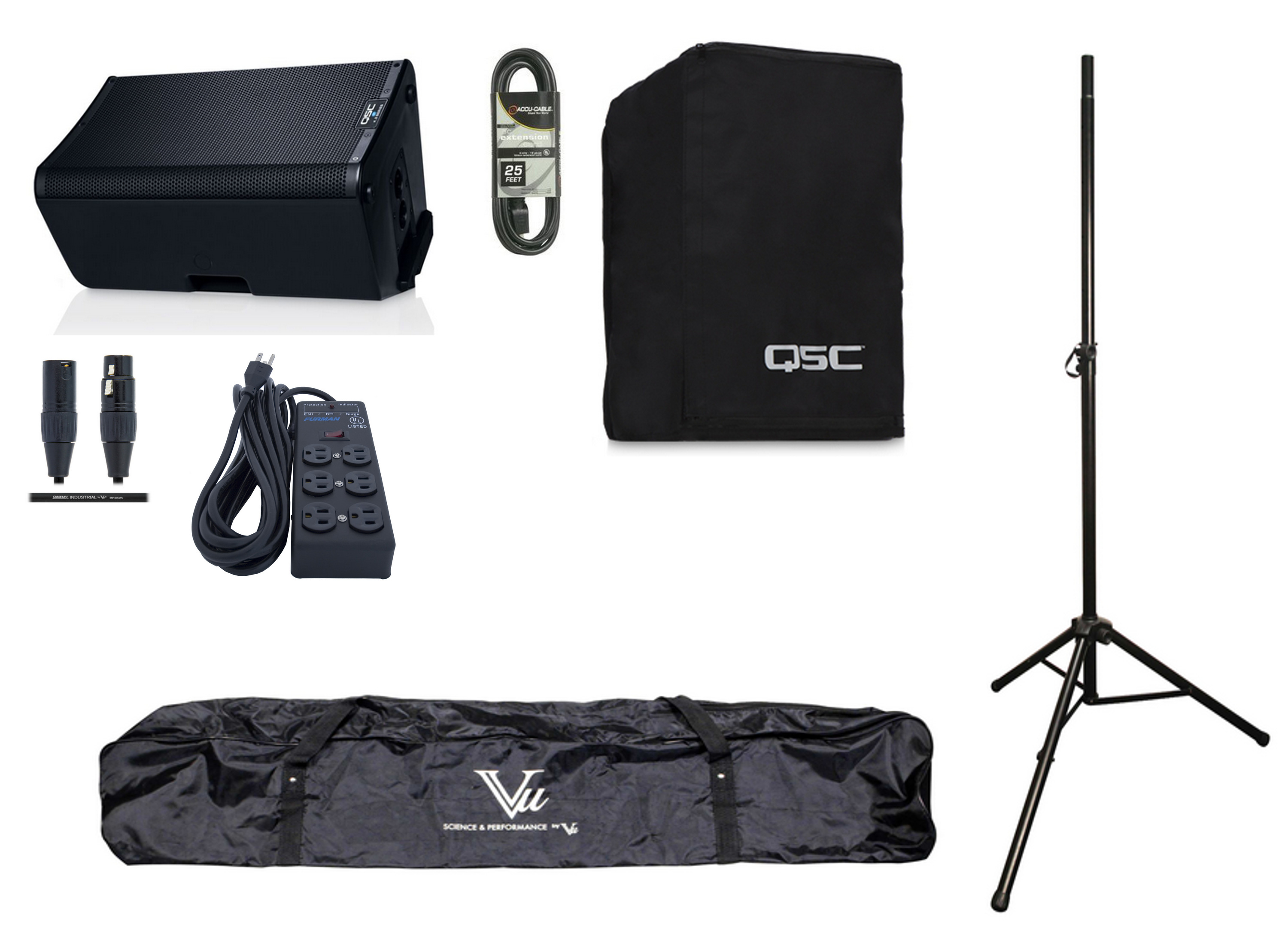 QSC K10.2 Single K Active Speaker Exclusive Bundle