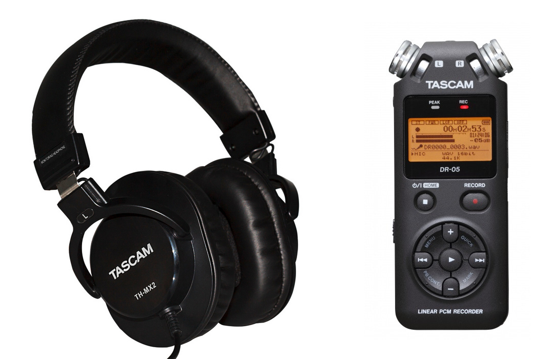 Tascam DR 05 Recorder And Headphones Exclusive Bundle