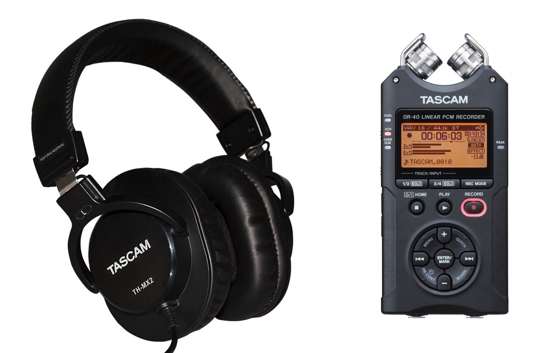 Tascam DR 40 Recorder And Headphones Exclusive Bundle