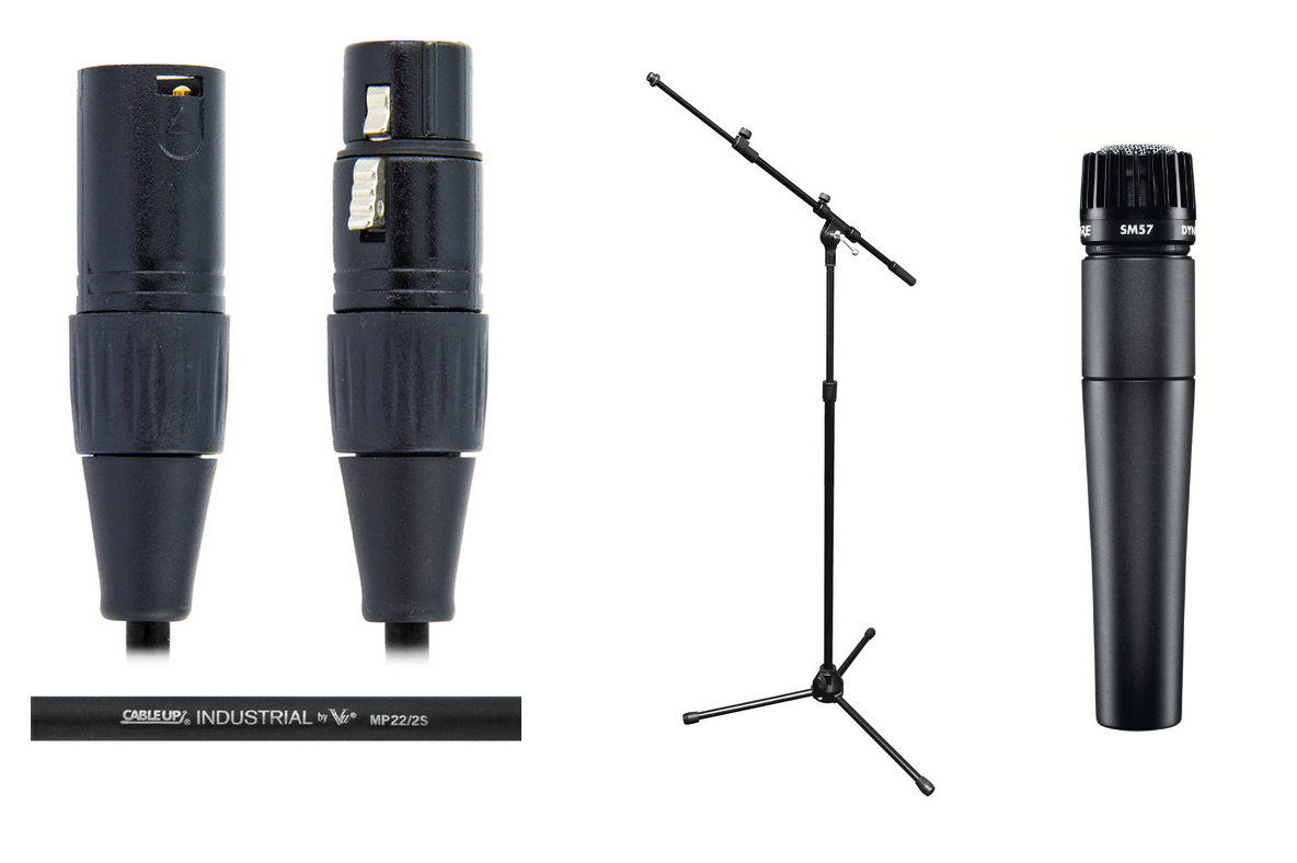 Shure SM57LC Solo Microphone Exclusive Bundle
