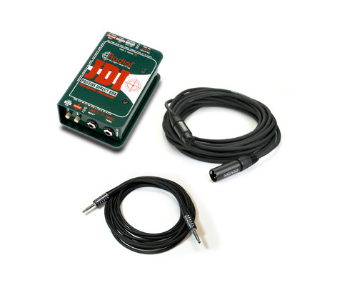 Radial Engineering JDI Direct Box And Cables Exclusive Bundle
