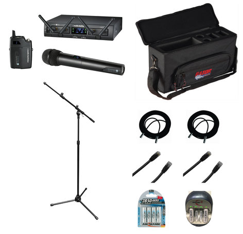 Audio Technica ATW-1312 Exclusive Wireless Combo System Bundle