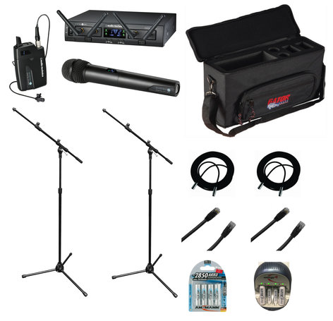 Audio Technica ATW-1312/L Exclusive Wireless Combo System Bundle
