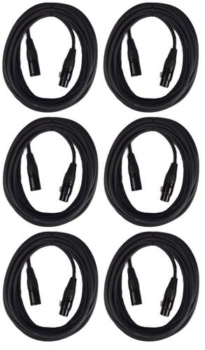 Cable Up MIC-30-SIX-K 6 Pack Mic Cable Exclusive Bundle