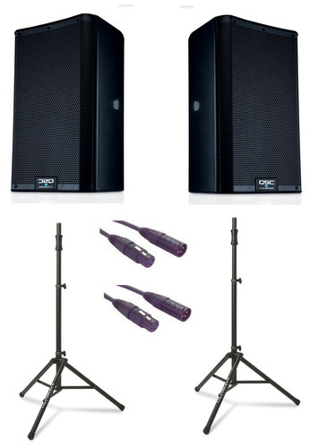QSC K8.2 Dual 2 K Active Speaker Exclusive Bundle