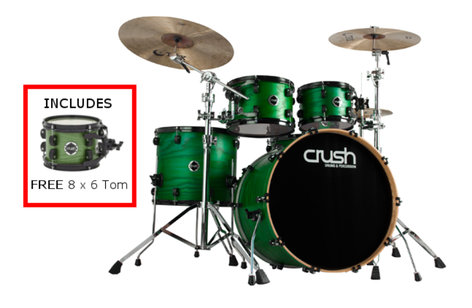 Crush Drums C2A528203 Satin Green Exclusive Bundle