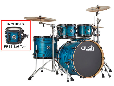 Crush Drums C2A528205 Satin Blue Exclusive Bundle