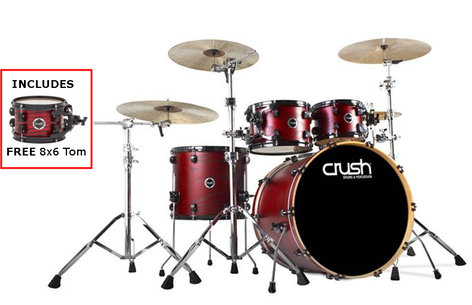Crush Drums C2A528206 Red Exclusive Bundle