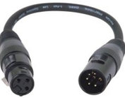 Accu-Cable AC5PM3PFM 3-Pin Female to 5-Pin Male DMX Adapter