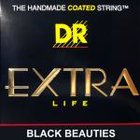 DR Strings BKB-40 ExtraLifeLiteBlackBeauties Light Black Beauties K3 Coated Electric Bass Strings