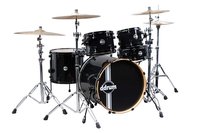 ddrum REFLEX-BLACK Reflex 5-Piece Reflex Series Alder Shell Pack in Black