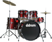 ddrum D2-BLOOD-RED d2 5 Piece Drum Kit in Blood Red with Hardware & Cymbals