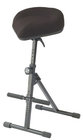 K&M 14045 Stool with Bicycle-seat, Black Leather