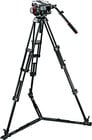 Manfrotto 509HD,545GBK Pro Ground-Twin Kit 100 Tripod with Fluid Head, Ground Spreader