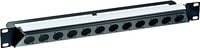 Neutrik NZP1RU-12 19", Angled Rack Panel with 12 D-Shape Cut-Outs