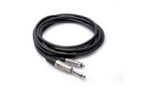 Hosa HPR003 Unbalanced Interconnect, REAN 1/4 in TS to RCA, 3 ft