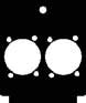 Mystery Electronics DPB DuoLine Insert Panel, Punched for 2 Neutrik D Inserts or 2 Switchcraft D3F