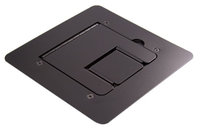 Mystery Electronics FMCA1200 Flat-Trimming Black Floor Box with Cable Slots