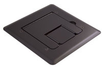 Mystery Electronics FMCA1400 Self-Trimming Black Floor Box with Cable Door