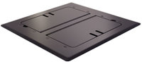 Mystery Electronics FMCA3000 Black Self-Trimming Floor Box with Cable Slots