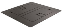 Mystery Electronics FMCA3200 Black Flat-Trimming Floor Box with Cable Slots