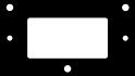 Mystery Electronics MPP ModuLine Insert Panel Punched for 1 Decora Device