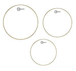 Aquarian RSP2C 3-Pack of Response 2 Clear Tom Tom Drumheads: 10",12",16"