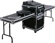 Odyssey FZ1316WDLXII ATA Combo Rack Case (13RU Slanted, 16RU Vertical) with Wheels & 2 Side Tables