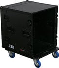 Odyssey FZAR12WBL Pro Amplifier Rack Case, 12 Rack Units with Wheels, Black