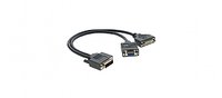 Kramer ADC-DM/DF+GF DVI-I to DVI-D and VGA, Male to Female+Female Adapter Cable (1')