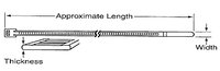 All States RT-675 1000x 7.5" White Nylon Cable Ties with 50 lbs of Tensile Strength