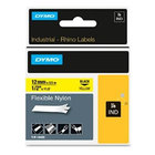 Dymo 18490 1/2" Industrial Flexible Yellow Nylon Label Tape for Rhino Label Printers