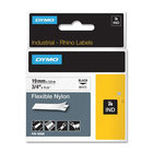 Dymo Corporation 18489 3/4" Industrial Flexible White Nylon Label Tape for Rhino Label Printers