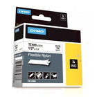 Dymo 18488 1/2" Industrial Flexible White Nylon Label Tape for Rhino Label Printers