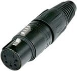 Neutrik NC5FX-B 5-pin XLRF Cable Connector, Black with Gold Contacts