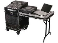 Odyssey FZ1316W-DLX Pro Rack Case with Wheels and Table, 13 Unit Top Rack, 16 Unit Bottom Rack