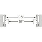 Middle Atlantic 23-19-3 3-Space Reducers (23"-19" Panel Width, 1 Pair)