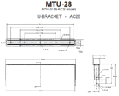 JBL MTU28-WH U Bracket For AC28, White