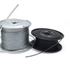 Rose Brand HWCABL1250PCB500FT 1/8" x 500 ft. Roll of Powder-Coated Black Aircraft Cable, 7x19 Construction