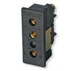 Lex 2P20G-FR Stage Pin 20A 120VAC Female Panel-Mount Connector