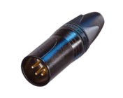 Neutrik NC4MXX-B 4-pin XLRM Cable Connector, Black with Gold Contacts