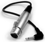 Hosa XVM305F 3-pin XLR female to 1/8" mono male mini plug, 5-ft