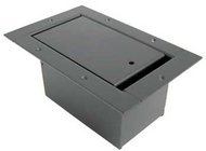 Ace Backstage 123SL-BK Vertical Half Pocket Stage Box, with Steel Bezel, Standard Pocket Body, Slant Panel, Black Powder Coat