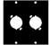 Middle Atlantic Products UNIV-2 1 Wide, 2-XLRF Blank Module