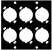Middle Atlantic Products UNIV-6 1 Wide, 6-XLRF Blank Module