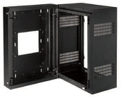 Lowell LWR-1019 Sectional Wall 10 Unit Rack Mount with Adjustable Rails, 19" Deep, Black