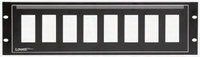 Lowell D8P-ID-3 Decorator Rack Panel, 3 Rack Unit, 8 Devices, Black